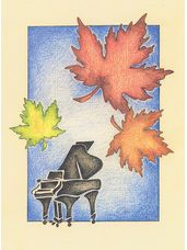 Recital Program Blank #34: Autumn Leaves