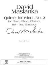 Quintet for Winds No. 2-Score